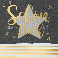 Allgemeine Wünsche - Black & Gold - Quadratische...