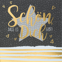 Allgemeine Wünsche - Black & Gold - Quadratische...