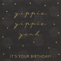 Geburtstag - Black & Gold - Quadratische...