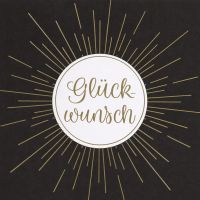 Allgemeine Wünsche - Black & Gold - Quadratische...