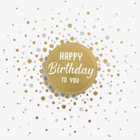 Geburtstag Black & Gold quadratische...
