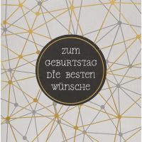 Geburtstag Black & Gold quadratische...