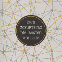 Geburtstag Black & Gold quadratische...