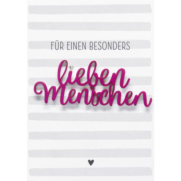 Allgemeine Wünsche Für einen besonders lieben Menschen Lettering Glückwunschkarte mit Umschlag