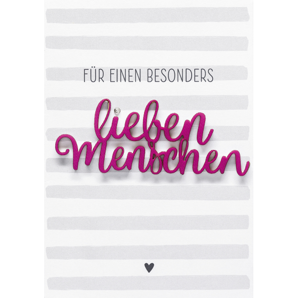 Allgemeine Wünsche Für einen besonders lieben Menschen Lettering Glückwunschkarte mit Umschlag