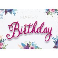 Geburtstag Glückwunschkarte mit Umschlag Lettering...