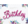 Geburtstag Glückwunschkarte mit Umschlag Lettering Happy Birthday Blumen