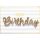 Geburtstag Glückwunschkarte mit Umschlag Lettering Happy Birthday Streifen gold