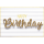 Geburtstag Glückwunschkarte mit Umschlag Lettering Happy Birthday Streifen gold