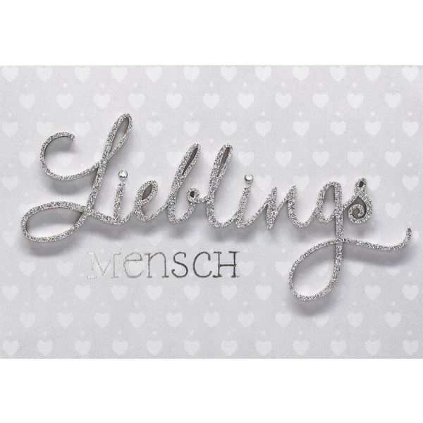 Allgemeine Wünsche Lieblingsmensch Lettering Glückwunschkarte mit Umschlag