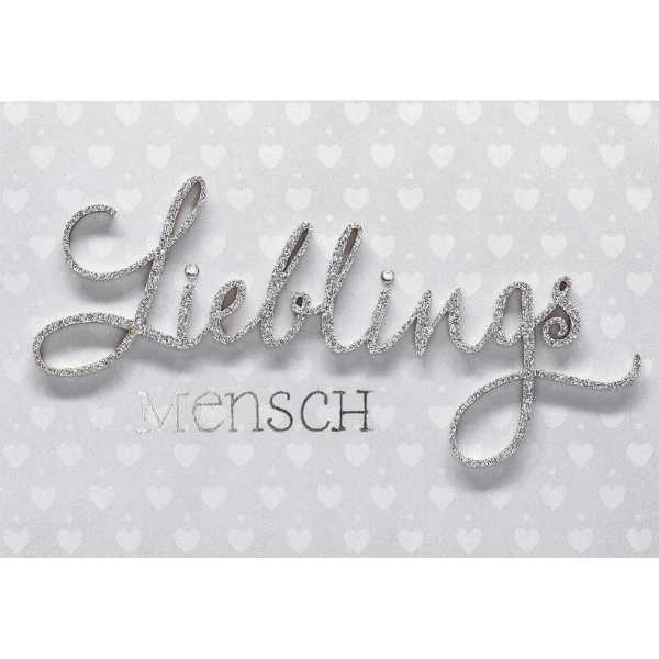 Allgemeine Wünsche Lieblingsmensch Lettering Glückwunschkarte mit Umschlag