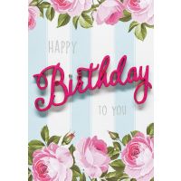 Geburtstag Glückwunschkarte mit Umschlag Lettering...