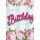 Geburtstag Glückwunschkarte mit Umschlag Lettering Happy Birthday to you Rosen Streifen