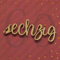 60. Geburtstag sechzig Lettering quadratische...