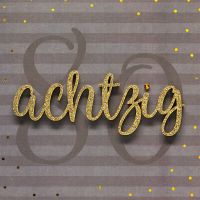 80. Geburtstag achtzig Lettering quadratische...