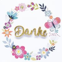 Danke Lettering quadratische Glückwunschkarte mit...