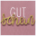 Gutschein quadratische Glückwunschkarte mit Umschlag Lettering Schrift rosa