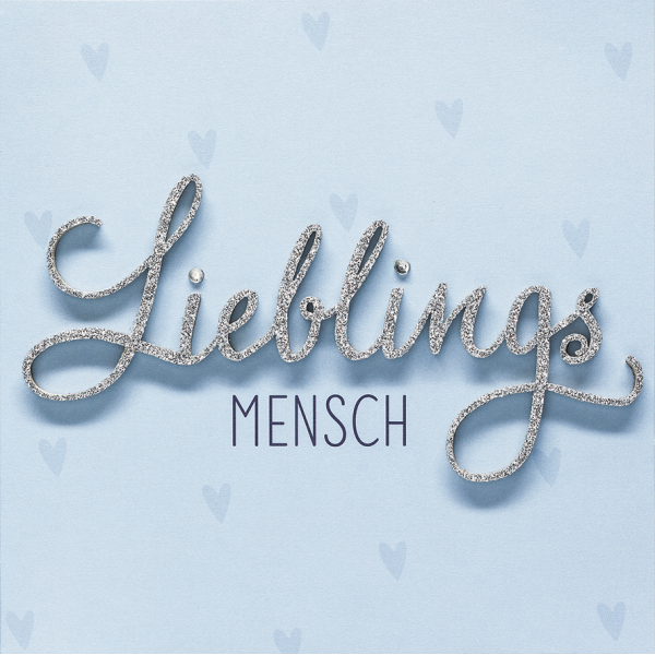 Allgemeine Wünsche - Lettering - Quadratische Glückwunschkarte mit Applikation im Format 15x15cm mit Umschlag