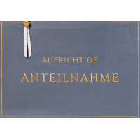 Trauer Kondolenz unverpackte Beileidskarte mit Umschlag...