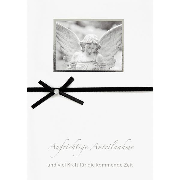 Trauer Kondolenz Beileidskarte mit Umschlag  Aufrichtige Anteilnahme und viel Kraft für die kommende Zeit