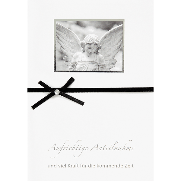 Trauer Kondolenz Beileidskarte mit Umschlag  Aufrichtige Anteilnahme und viel Kraft für die kommende Zeit