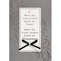 Trauer Beileid  Kondolenz  Unverpackt - Beileidskarte mit...