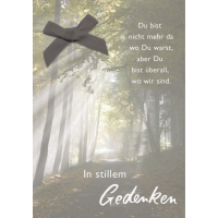 Trauer Kondolenz Beileidskarte mit Briefumschlag Wald...