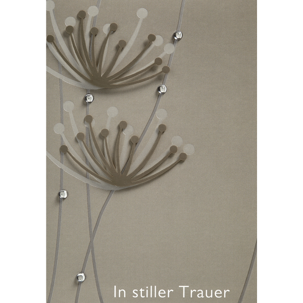 A Trauer Kondolenz Beileidskarte mit Umschlag  In stiller Trauer