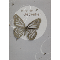 Trauer Kondolenz Beileidskarte mit Umschlag  In stillem...