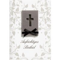 Trauer Kondolenz Beileidskarte mit Briefumschlag Kreuz...