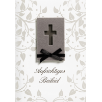 Trauer Kondolenz Beileidskarte mit Briefumschlag Kreuz...