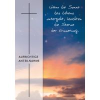 Trauer Beileid Kondolenz Beileidskarte mit Briefumschlag...