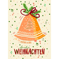 Weihnachten Miniklammer Glückwunschkarten Glocke