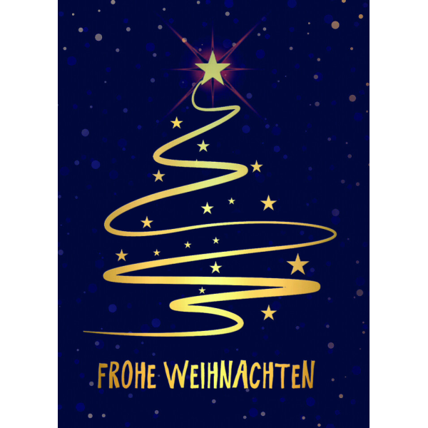 Weihnachtskarte Klammerkarte Minikarte Blumenkärtchen Sterne Stilisierter Weihnachtsbaum