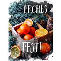 Weihnachten Miniklammer Glückwunschkarten Orangen,...