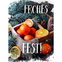 Weihnachten Miniklammer Glückwunschkarten Orangen,...