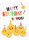 Geburtstag - Klammerkarten - Minikarten –Glückwunschkarte im Format 5,5 x 7,5 cm mit Umschlag