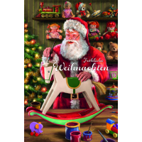 Weihnachten Glückwunschkarten Weihnachtsmann malt...