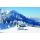 Winter Ohne Text Fotokarte mit Briefumschlag Grußkarte Holzhaus in verschnei
