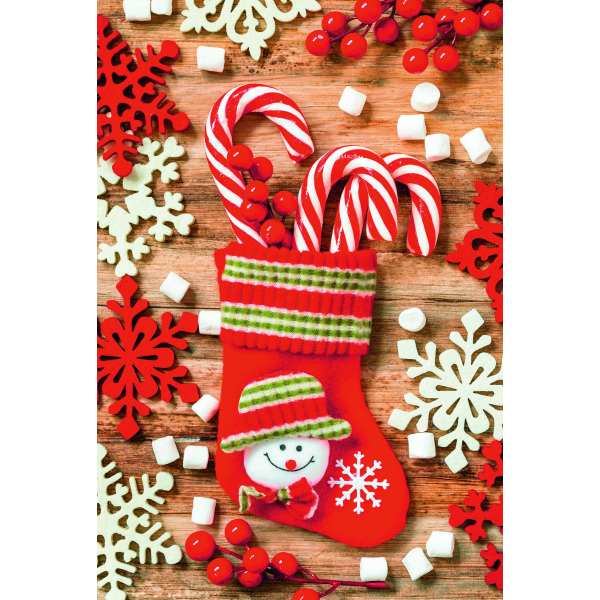 Weihnachten Ohne Text Fotokarte mit Briefumschlag Grußkarte Zuckerstangen im Weih