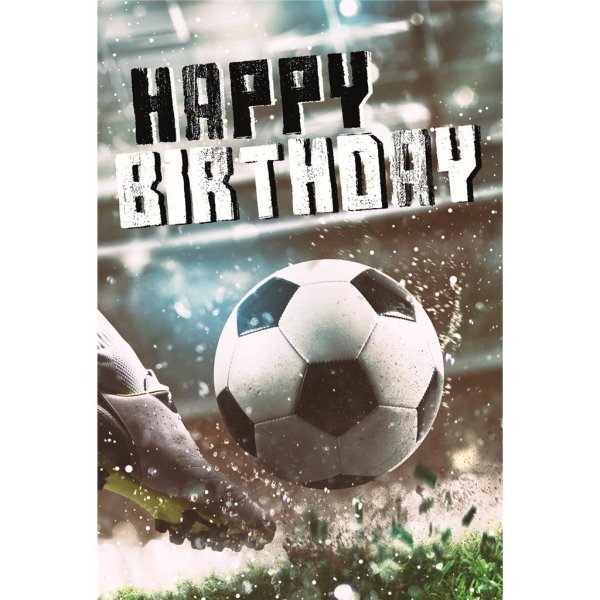 Geburtstag - Glückwunschkarte im Format 11,5 x 17 cm mit Umschlag - Fußball