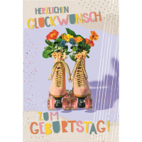 Geburtstag Glückwunschkarte mit Umschlag Blumen in...