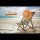 Ruhestand - Glückwunschkarte im Format 11,5 x 17 cm mit Umschlag - Sonnenliege mit Strohhut am Strand
