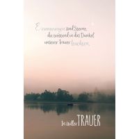 A Trauer Beileid Kondolenz Trauerkarte mit Umschlag See,...