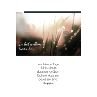 Trauer Beileid Kondolenz Trauerkarte mit Umschlag...
