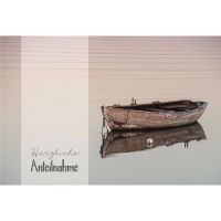 Beileid Kondolenz Trauerkarte mit Umschlag Ruderboot auf...