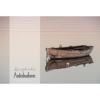 Beileid Kondolenz Trauerkarte mit Umschlag Ruderboot auf...