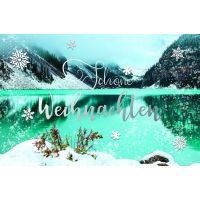 Weihnachten Glückwunschkarten  See in den Bergen,...