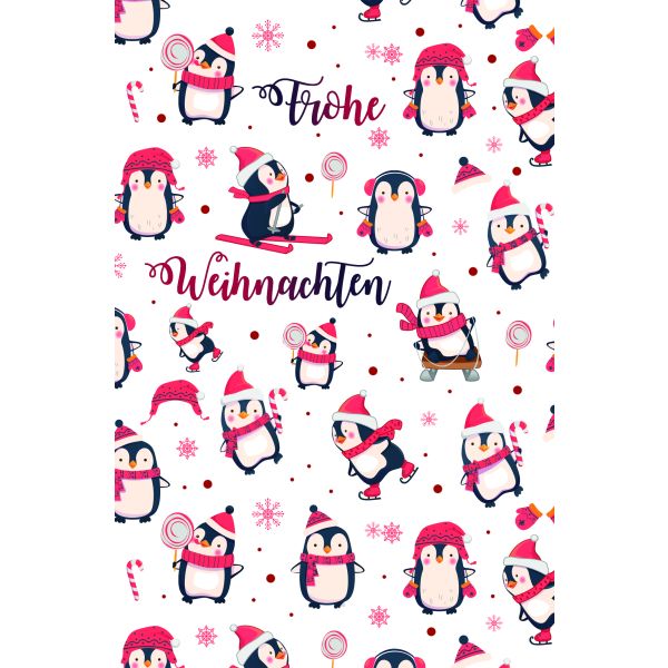 Weihnachten Grußkarte Glückwunschkarte mit Umschlag Weihnachtspinguine, m
