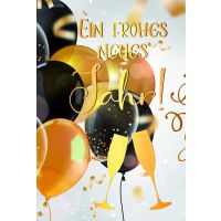 A Neujahr Glückwunschkarten Luftballons,...